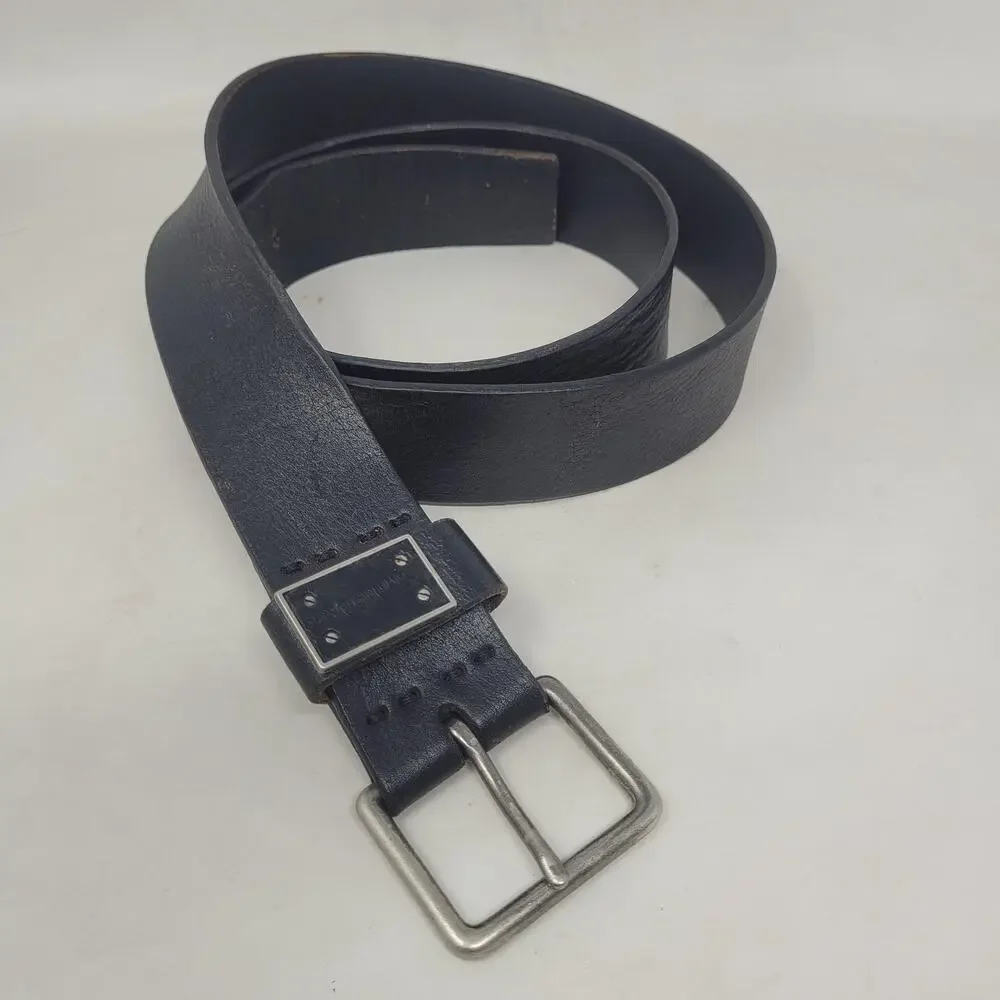 Calvin Klein Jeans Belt Mens 40 Black Leather Minimalist‎ Casual Rugged Y2K
